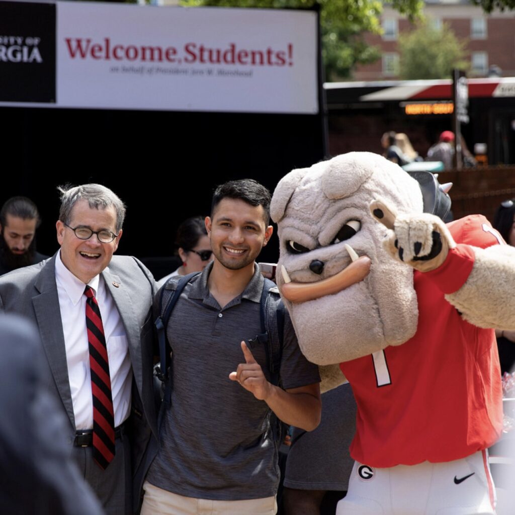 President Jere W. Morehead at a Welcome UGA event.